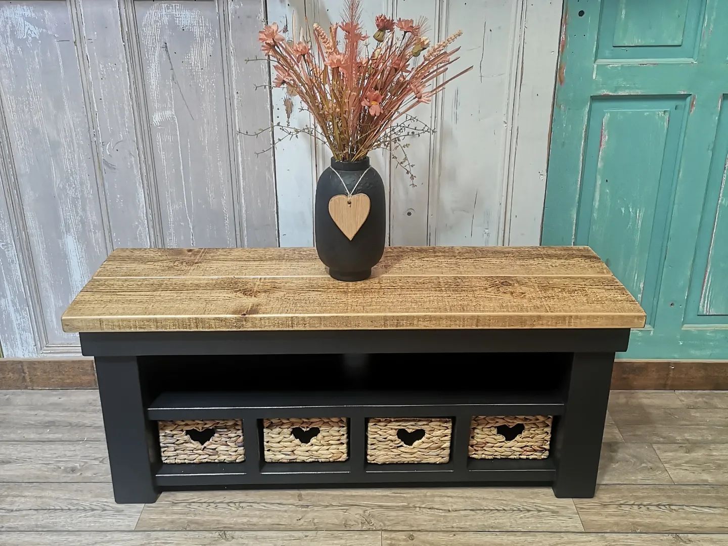 4 Baket - Medium Oak & Pitch Black Solid