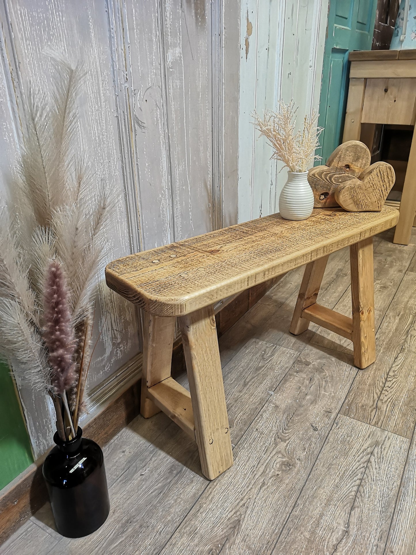 Hallway Bench in Medium Oak
