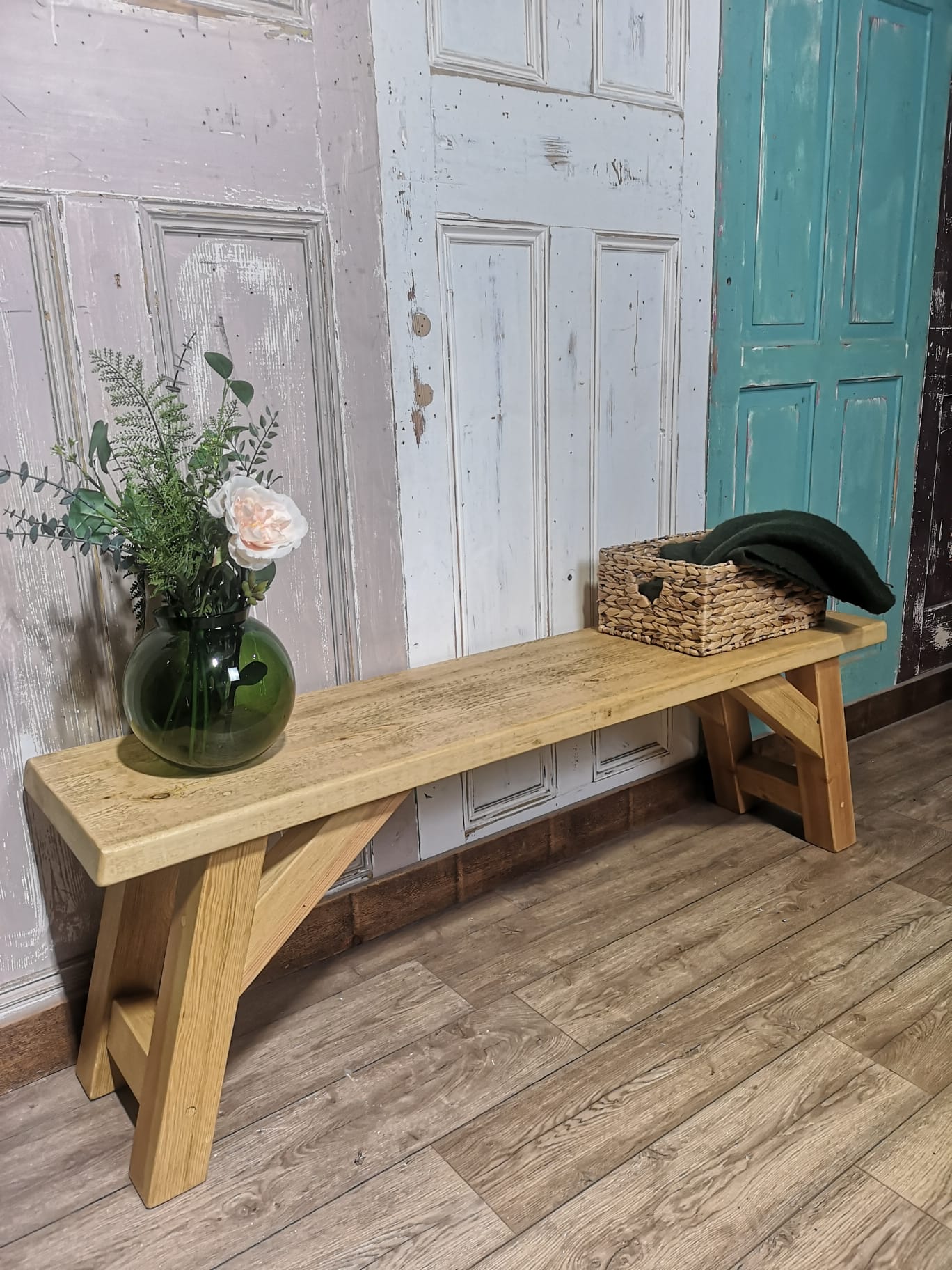 Brentwood Bench in Light Oak