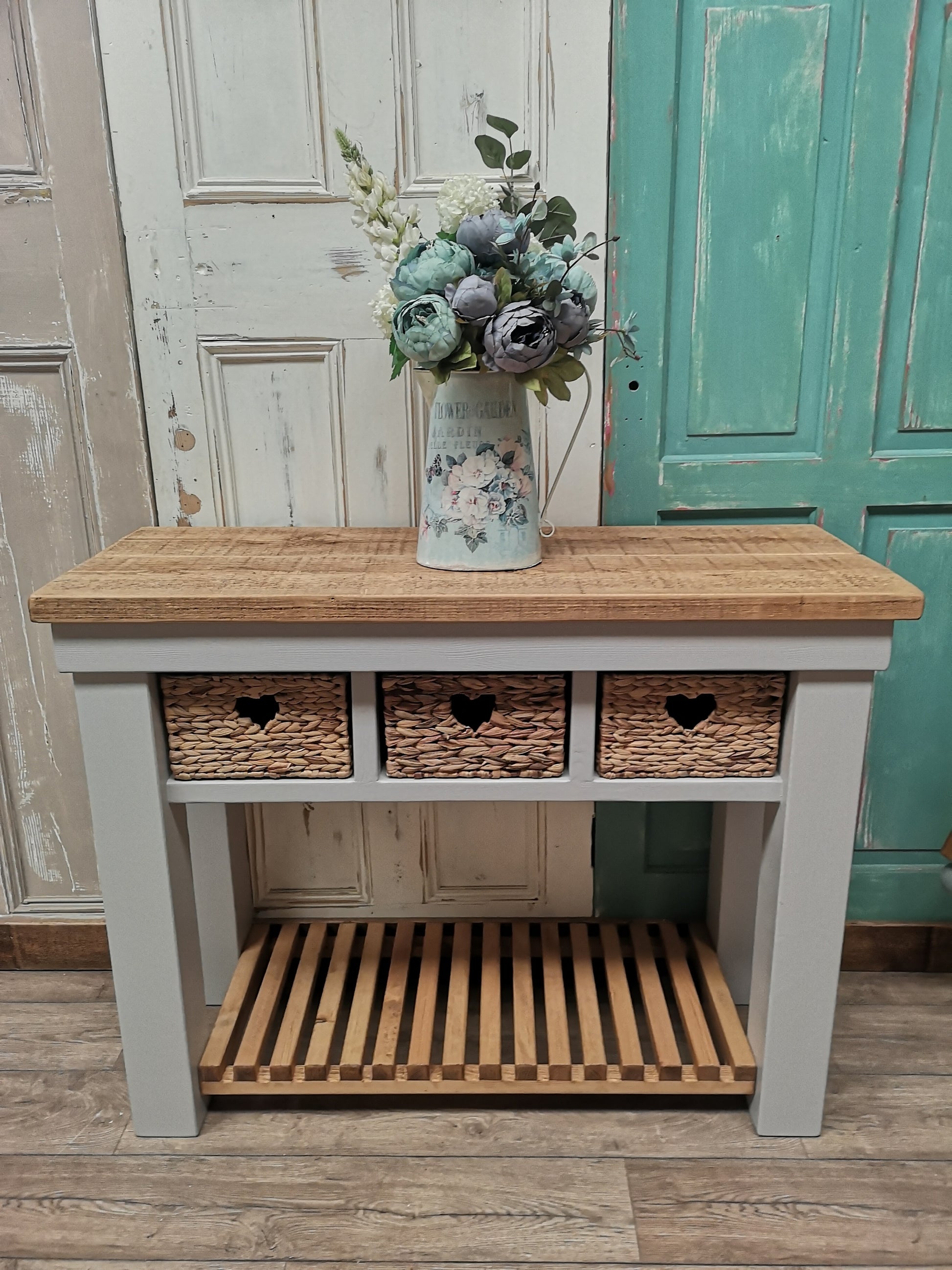 Medium Oak & Soft Grey Solid