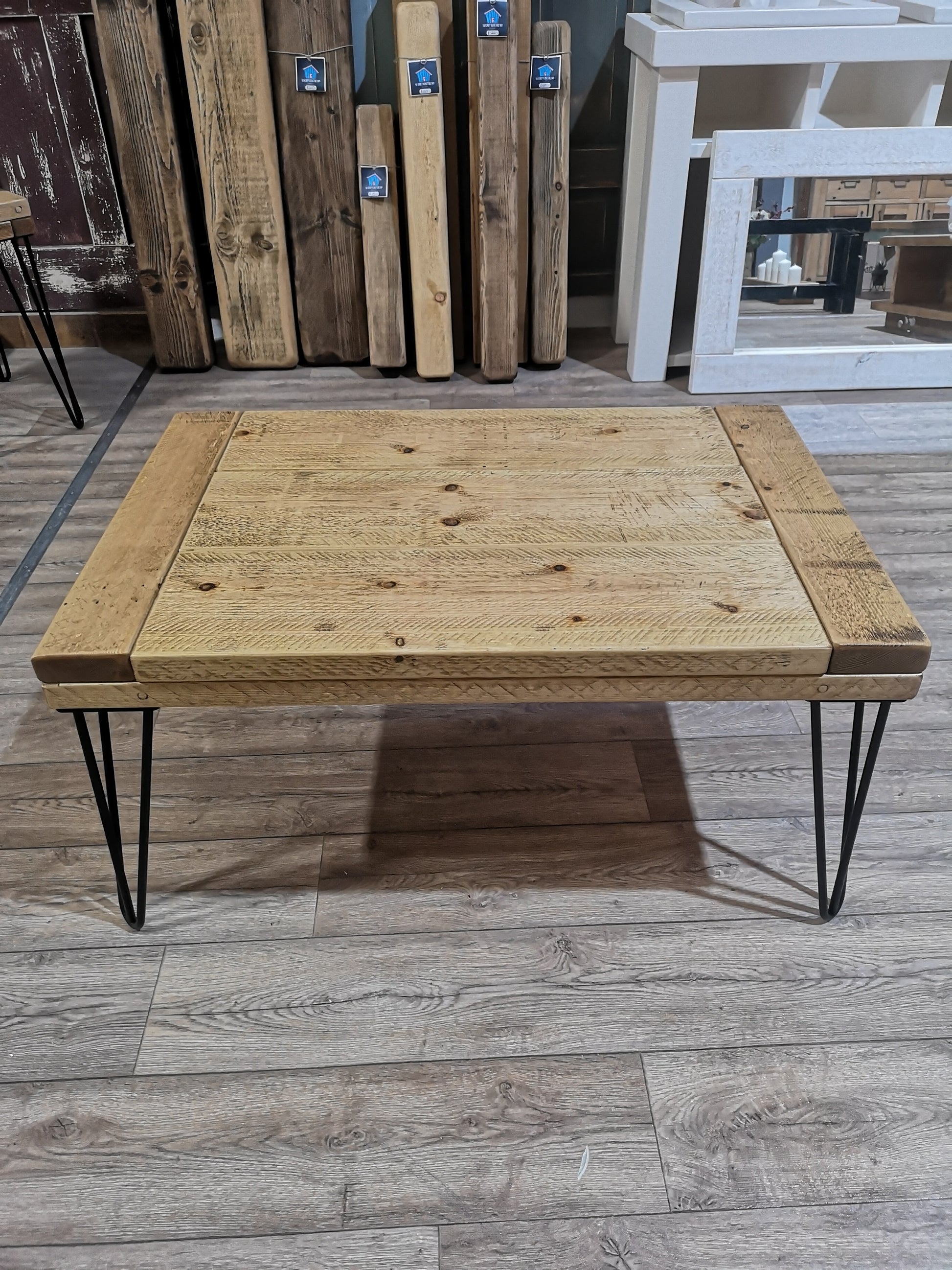 Medium Oak and Black Legs