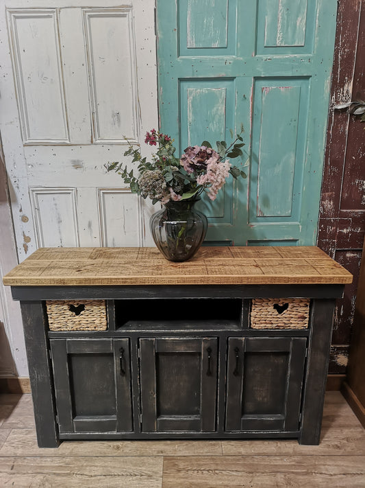 Medium Oak & Black Heron Shab