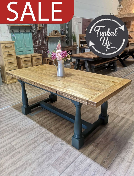 OUTLET - Funked-Up Solid Oak Extending Dining Table