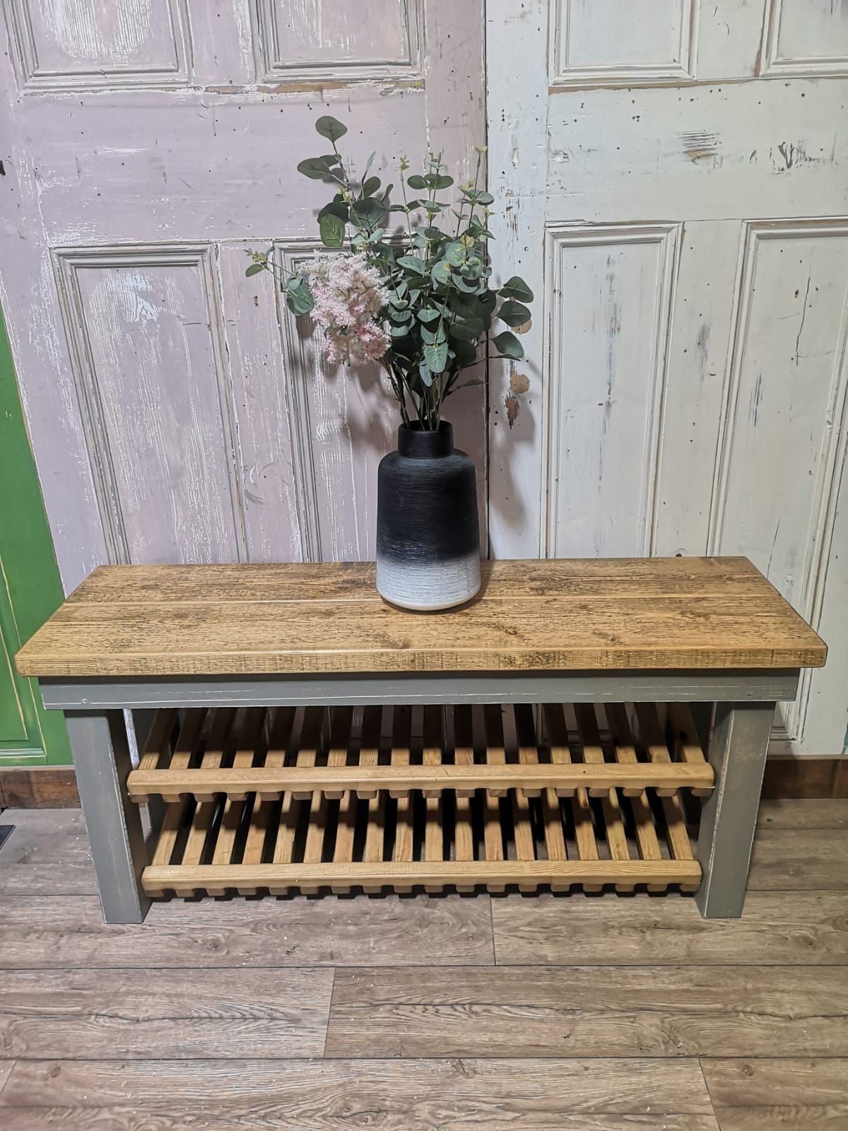 Medium Oak & Battlement Grey Shab